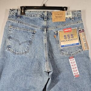 NOS Vintage Levi's 555 Jeans Orange Tab Men's 38x30 Fits 36x29